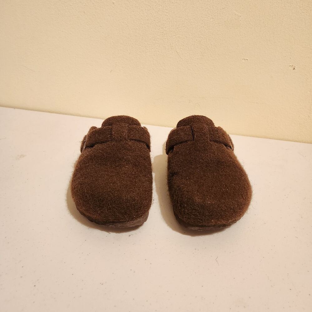 Cushionaire Sz 6.5 Fuzzy Chocolate Brown Clog Mules Slides Cozy Fall Shoes - Picture 4 of 11